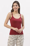 Floret Cotton Camisole (Pack of 2) - Peach Maroon — thumbnail 2